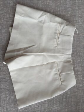 Zara Cream High-Waist Tailored Skort